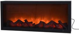 Elektrinis židinys LED juodo metalo 57x25 cm