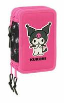 Safta Trigubas penalas Kuromi Juoda Fuksija 12,5 x 19,5 x 5,5 cm 37 Dalys