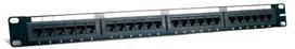 Komutacinė panelė 19" 1U UTP Cat6 LK-5005-Cat6 (24 prievadai, su kabelių laikikliu, 483x44x95 mm)