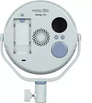 „Nanlite Miro 30c“ LED spalvotas apvalus šviestuvas su panele (mėtinės mėlynos spalvos)
