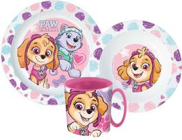 „Paw Patrol“ eskizų vakarienės rinkinys, mikroplastiko, su 350 ml puodeliu