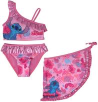 Disney Lilo ir Stitch Tropic Rožinė vaikiškas bikini ir sarongo komplektas 6/8 metų
