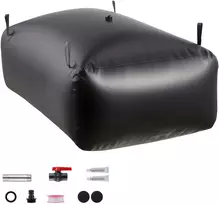 Vevor Vandens saugojimo talpykla 200x101x51 cm juoda PVC sulankstoma