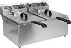 Toya Sa Poland Elektrinė gruzdintuvė dviguba | 2 × 8 l | 2 × 3,3 kW (YG-04623)
