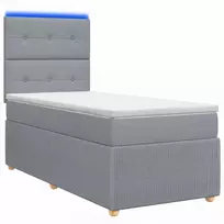 Lova LED lovos čiužinys su LED apšvietimu Šviesiai pilka 90 x 190 cm