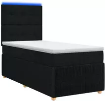 Lova LED lovos čiužinys su LED apšvietimu Juoda 90 x 190 cm Audinys