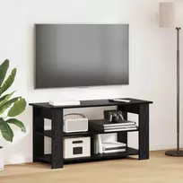 TV staliukas Televizoriaus stovas Juodas ąžuolas 100 x 40 x 50 cm