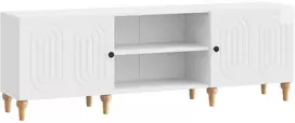 TV staliukas Televizoriaus spintelė 150 x 31 x 50 cm Itin blizgi balta