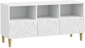 TV staliukas Televizoriaus spintelė 102 x 34,5 x 50 cm Balta