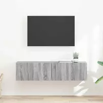TV staliukas TV sieninė spintelė 2 vnt. Pilkas Sonoma Apdirbta mediena