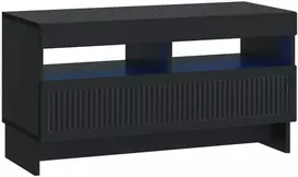 TV staliukas LED televizoriaus spintelė ALKMAAR 81 x 35 x 43 cm Juoda