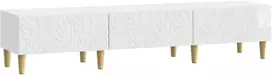 TV staliukas Televizoriaus spintelė 147 x 34,5 x 30 cm Itin blizgi balta