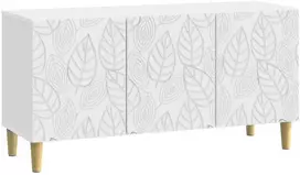TV staliukas Televizoriaus spintelė 99 x 34,5 x 50 cm Balta Apdirbta mediena