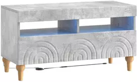 TV staliukas LED televizoriaus spintelė ALKMAAR 81 x 35 x 43 cm Betono pilka
