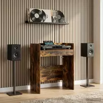 DJ stalas Dūminio ąžuolo 102 x 45 x 102 cm Apdirbta mediena