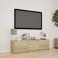 TV staliukas TV spintelė su LED 140 x 34 x 40 cm Sonoma ąžuolas