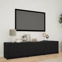TV staliukas TV spintelė su LED 165 x 34 x 40 cm Juodas Dirbtinė mediena