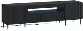 TV staliukas LED televizoriaus spintelė ZWOLLE 153 x 35 x 43 cm Juoda