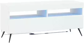 TV staliukas LED televizoriaus spintelė Balta Apdirbta mediena