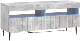 TV staliukas LED televizoriaus spintelė ZWOLLE 100 x 35 x 43 cm Betono pilka