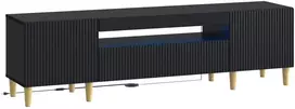 TV staliukas LED televizoriaus spintelė ARNHEM 153 x 35 x 43 cm Juoda