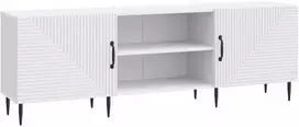TV staliukas Televizoriaus spintelė 150 x 31 x 50 cm Balta Apdirbta mediena