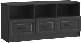 TV staliukas Televizoriaus spintelė su stalčių Juoda 102 x 34,5 x 47 cm