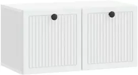 TV staliukas Sieninė TV spintelė Balta 59,5 x 31 x 30 cm Apdirbta mediena