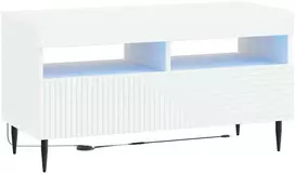 TV staliukas LED televizoriaus spintelė HAARLEM 81 x 35 x 43 cm Balta