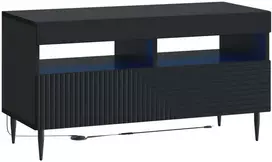 TV staliukas LED televizoriaus spintelė HAARLEM 81 x 35 x 43 cm Juoda