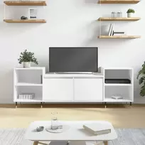 Televizoriaus spintelė, baltos spalvos, 160x35x55cm, mediena