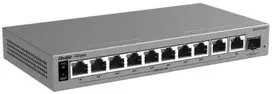 Šakotuvas Ruijie REYEE RG-ES211GS-P POE SWITCH 8 PORTAI + 2X UPLINK + 1X SFP