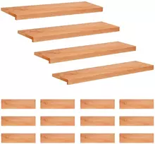 Laiptų pakopos 16 vnt. 100 x 25 x 2 cm Lakas Kietas bukas medis
