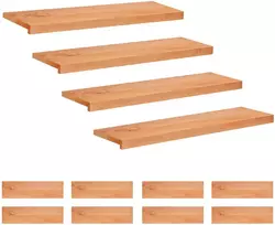 Laiptų pakopos 12 vnt. 90 x 30 x 2 cm Lakas Kietas bukas medis