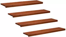 Laiptų pakopos 4 vnt. 120 x 25 x 2 cm Ruda Kietas bukas medis
