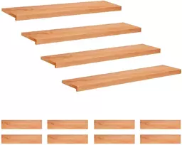 Laiptų pakopos 12 vnt. 110 x 25 x 2 cm Lakas Kietas bukas medis