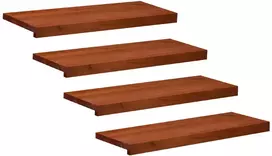 Laiptų pakopos 4 vnt. 80 x 30 x 2 cm Ruda Kietas bukas medis