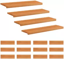 Laiptų pakopos 16 vnt. 90 x 30 x 2 cm Šviesiai rudas