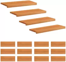 Laiptų pakopos 16 vnt. 80 x 30 x 2 cm Šviesiai rudas