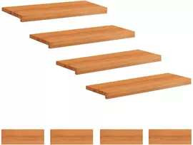 Laiptų pakopos 8 vnt. 80 x 25 x 2 cm Šviesiai rudas