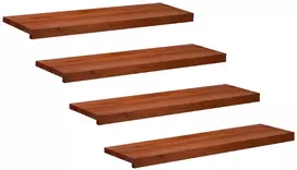 Laiptų pakopos 4 vnt. 100 x 25 x 2 cm Ruda Kietas bukas medis