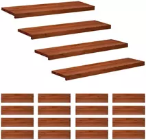Laiptų pakopos 20 vnt. 90 x 30 x 2 cm Ruda Kietas bukas medis