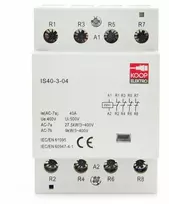 KOOP Elektro Modulinis kontaktorių 40-04 40A 4NC 230V 3P 3 fazių IS40-3-04