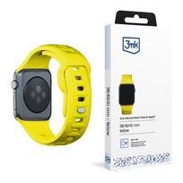 3mk silikoninis dirželis išmaniajam laikrodžiui Apple Watch 38 / 40 / 41 mm, geltonas