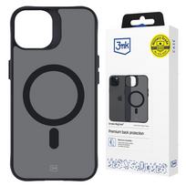 3mk iPhone 15 Plus dėklas Smoke MagCase, pusiau permatomas