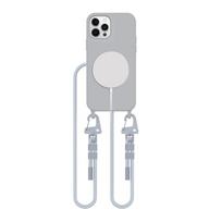 „Tech-Protect MagNecklace MagSafe“ dėklas „iPhone 12 / 12 Pro“, pilkas