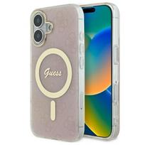Guess IML 4G MagSafe dėklas telefonui iPhone 16 Plus 6.7", rožinis