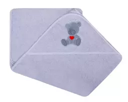 Bathing cover - 217 - TERRY - HAFT -TEDDY BEAR - size 100x100 - GREY