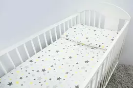 Cover set -  2 pcs - 135x100, 40x60 - STARS - GREY