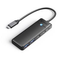Orico PAPW2AC-C3 USB-C šakotuvas, 2x USB-A 3.0, 2x USB-C, juodas
